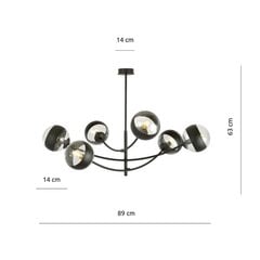 Emibig светильник Hunter 6 Black/Stripe цена и информация | Подвесной светильник | pigu.lt