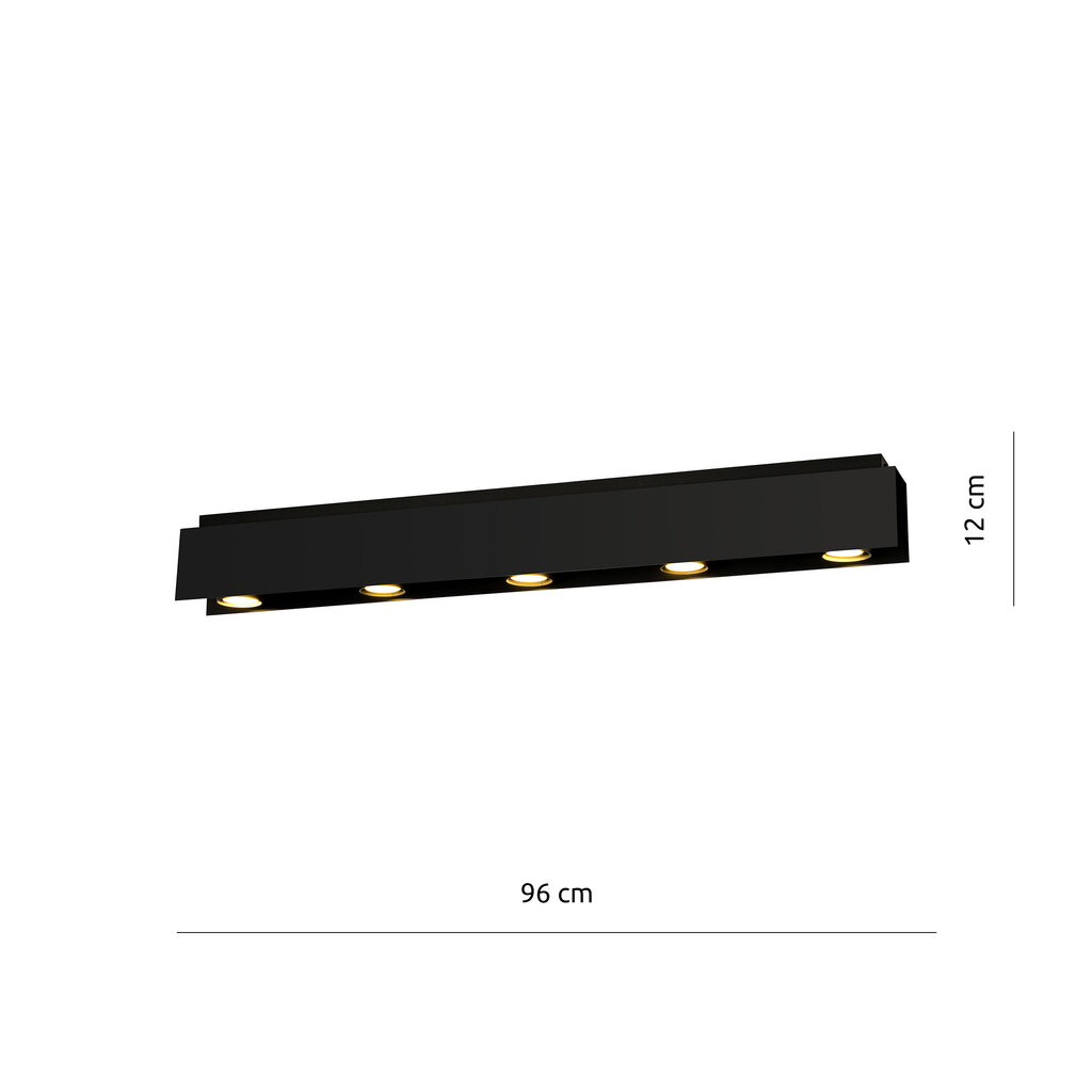 Emibig šviestuvas Kenno 5 Black kaina ir informacija | Lubiniai šviestuvai | pigu.lt