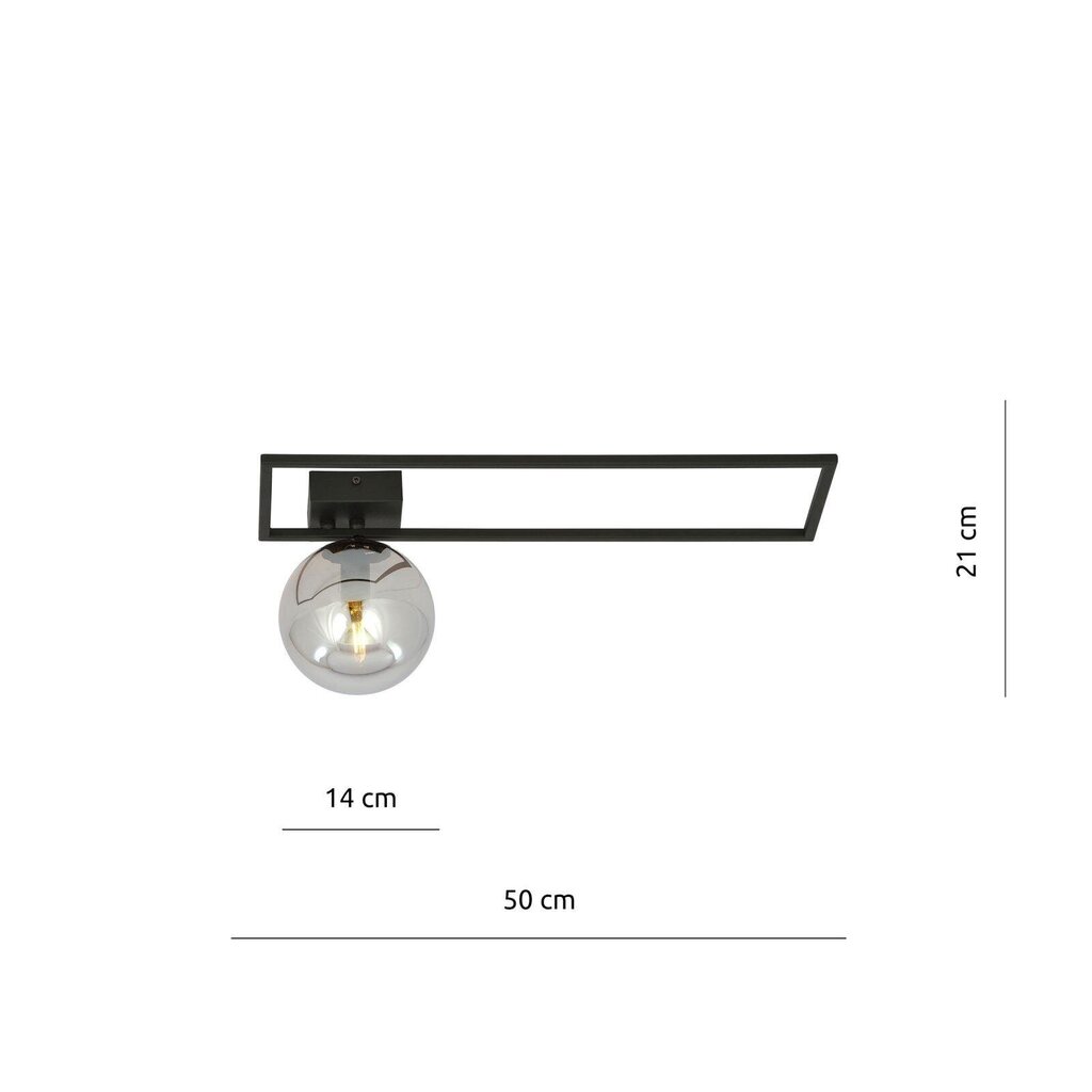 Emibig šviestuvas Imago 1B Black/Grafit kaina ir informacija | Lubiniai šviestuvai | pigu.lt