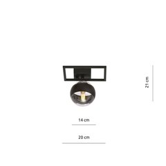 Emibig šviestuvas Imago 1E Black/Stripe kaina ir informacija | Lubiniai šviestuvai | pigu.lt