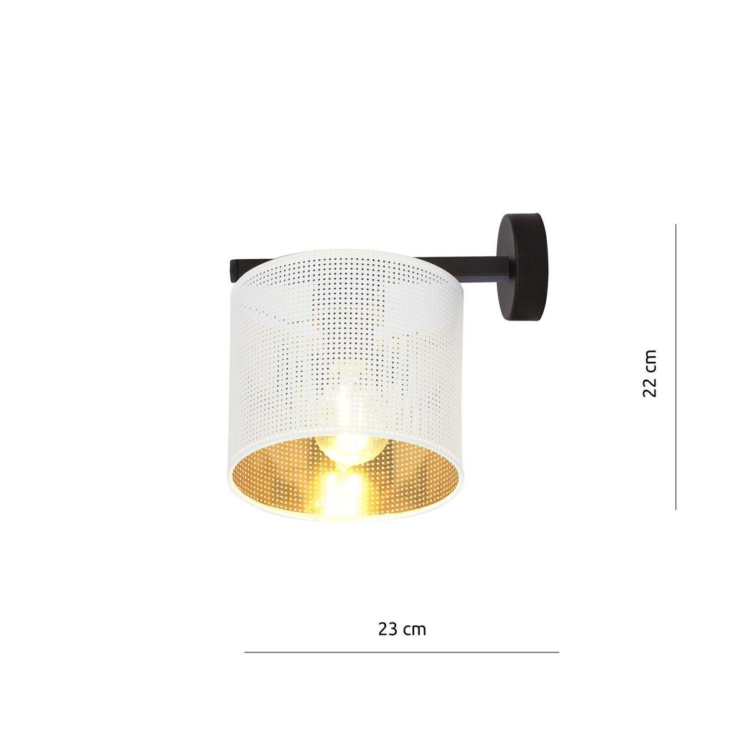 Emibig sieninis šviestuvas Jordan K1 White/Gold цена и информация | Sieniniai šviestuvai | pigu.lt