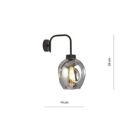 Emibig светильник Lukka K1 Black/Grafit цена и информация | Настенные светильники | pigu.lt