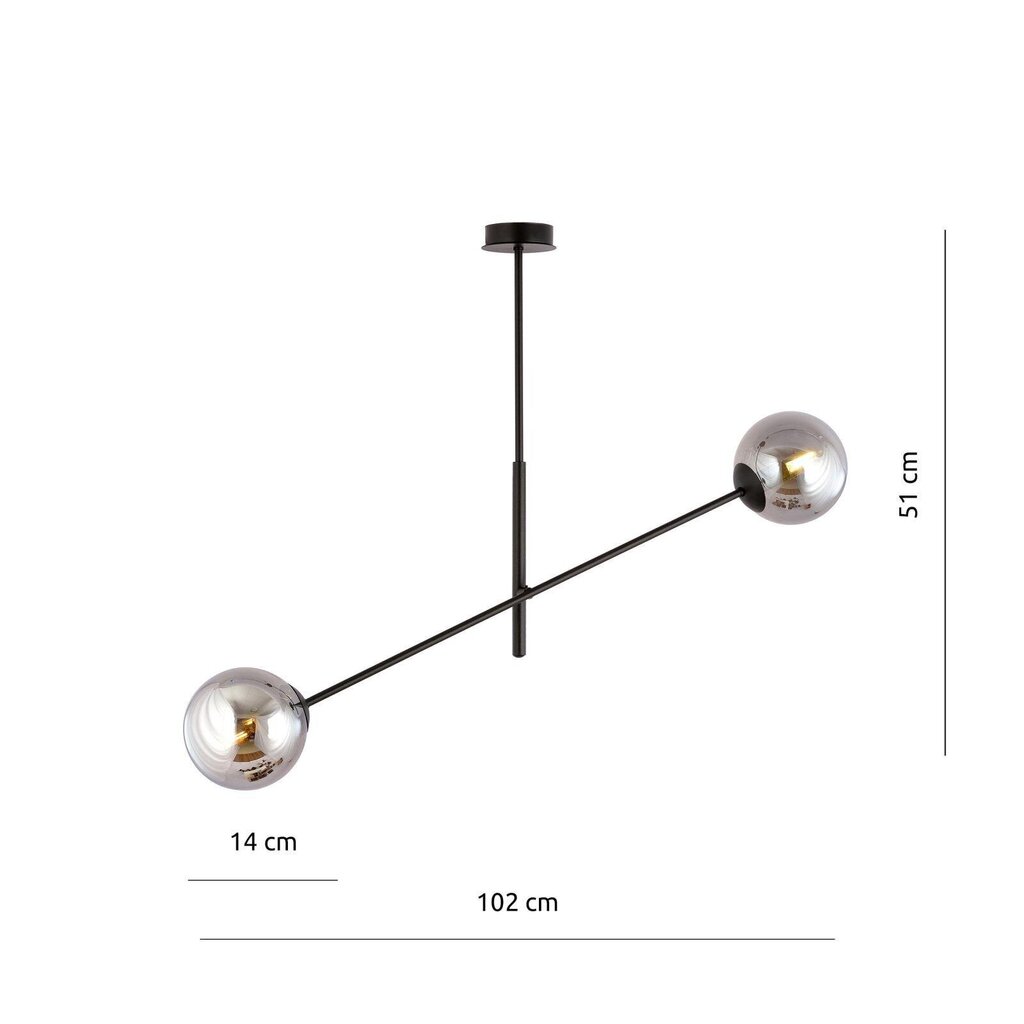 Emibig šviestuvas Linear 2 Black/Grafit kaina ir informacija | Pakabinami šviestuvai | pigu.lt