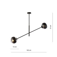 Светильник Emibig Linear 2 Black/Stripe цена и информация | Люстры | pigu.lt
