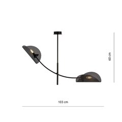 Светильник Emibig Gladio 2 Black цена и информация | Подвесной светильник | pigu.lt
