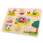 Medinė dėlionė mažiesiems - Ūkis (8 vnt.), New Classic Toys 10430 цена и информация | Žaislai kūdikiams | pigu.lt