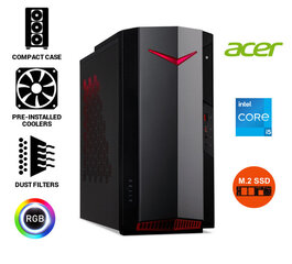 Acer Nitro 50 i5-11400 8GB 256GB SSD GTX1650 4GB Windows 10 kaina ir informacija | Stacionarūs kompiuteriai | pigu.lt