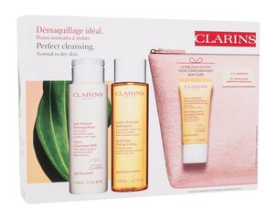 Rinkinys Clarins Cleansing: pienelis, 200 ml + tonikas, 200 ml + valomosios putos, 30 ml + kosmetinė kaina ir informacija | Veido prausikliai, valikliai | pigu.lt