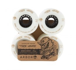 Riedlentės Ratukų Rinkinys Arbor Signature Highlands Tyler Howell 75a White 75 MM цена и информация | Скейтборды | pigu.lt