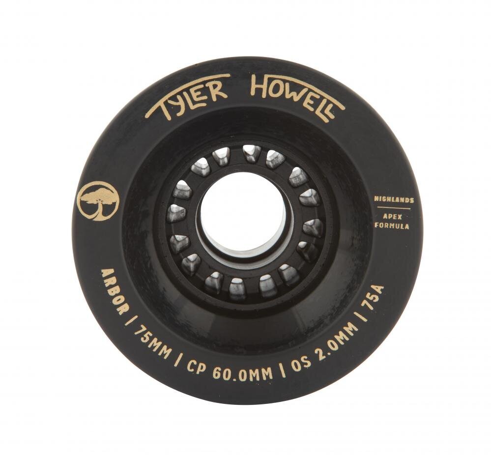 Riedlentės Ratukų Rinkinys Arbor Signature Highlands Tyler Howell 75a Black 75 MM цена и информация | Riedlentės | pigu.lt