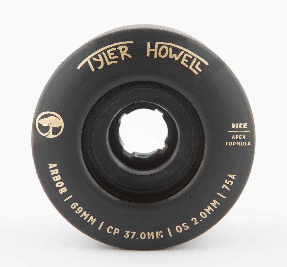 Riedlentės Ratukų Rinkinys Arbor Signature Vice Tyler Howell 75a Black 69 MM kaina ir informacija | Riedlentės | pigu.lt