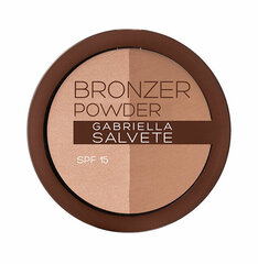 Бронзер Gabriella Salvete Bronzer Powder Duo SPF15 Bronzer, 9 г цена и информация | Бронзеры (бронзаторы), румяна | pigu.lt