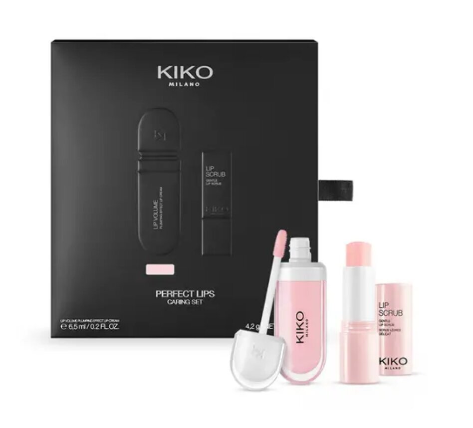 Kiko Milano lūpų priežiūros rinkinys: lūpų šveitiklis ir putlinantis blizgis kaina ir informacija | Lūpų dažai, blizgiai, balzamai, vazelinai | pigu.lt