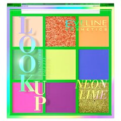 Akių šešėlių paletė Eveline Look Up Neon Lime 10.8 g kaina ir informacija | Akių šešėliai, pieštukai, blakstienų tušai, serumai | pigu.lt