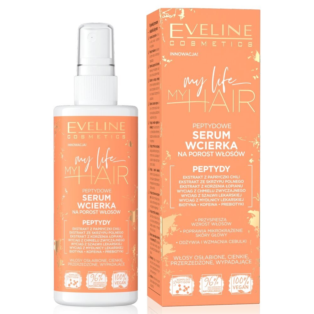 Peptidinis serumas plaukų augimui Eveline My Life My Hair, 150ml kaina ir informacija | Priemonės plaukų stiprinimui | pigu.lt