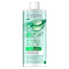 Valomasis micelinis vanduo Eveline Organic Aloe + Collagen 400 ml kaina ir informacija | Veido prausikliai, valikliai | pigu.lt