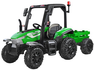 Didelis traktorius su 4x4 priekaba + nuotolinio valdymo pultas - žalias цена и информация | Игрушки для мальчиков | pigu.lt