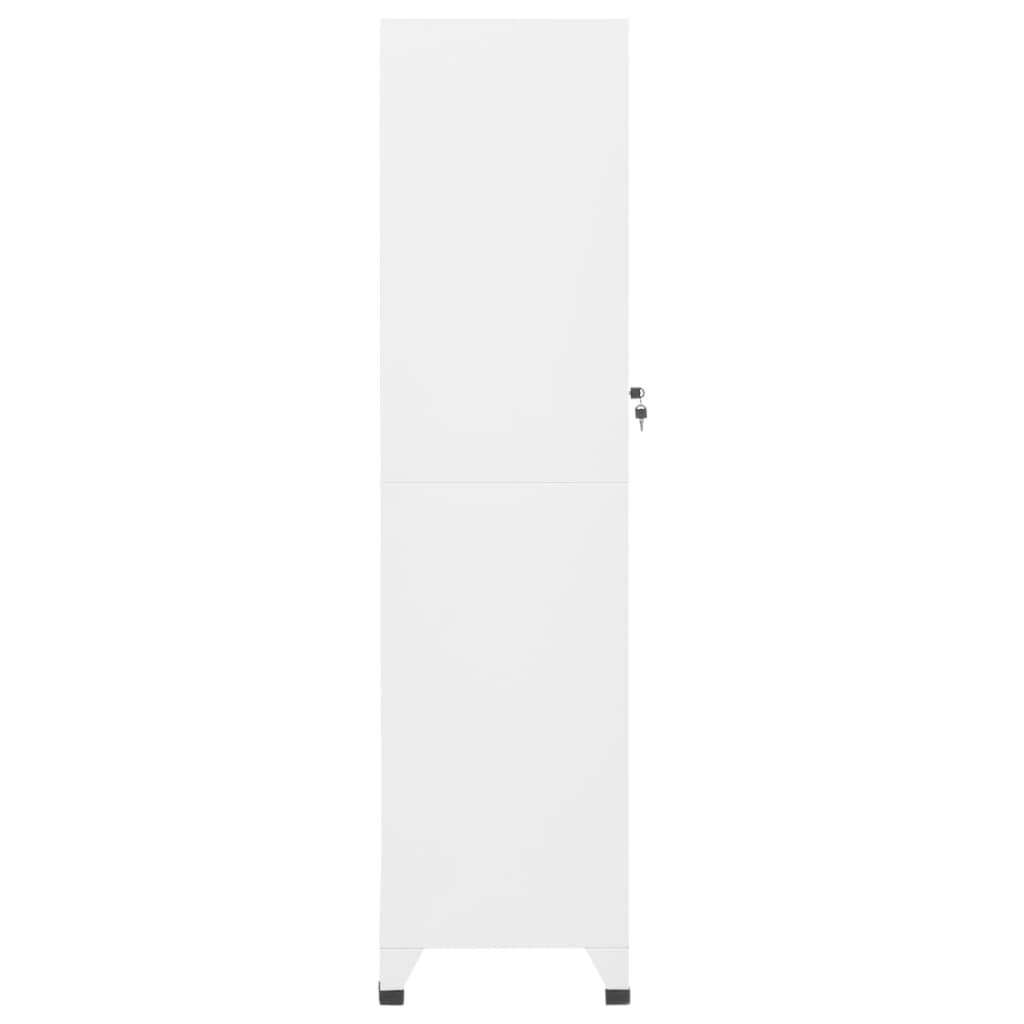 vidaXL Persirengimo spintelė, baltos spalvos, 38x45x180cm, plienas kaina ir informacija | Svetainės spintelės | pigu.lt