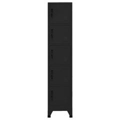 vidaXL Persirengimo spintelė, juodos spalvos, 38x40x180cm, plienas цена и информация | Шкафчики в гостиную | pigu.lt