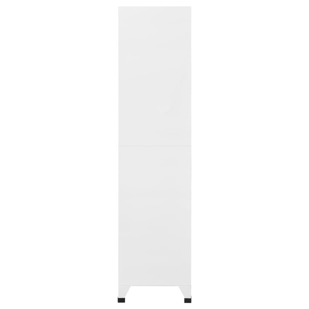 vidaXL Persirengimo spintelė, baltos spalvos, 90x45x180cm, plienas цена и информация | Svetainės spintelės | pigu.lt
