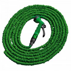 Шланг садовый растягивающийся с насадкой Bradas Trick Hose 5м-15м, зеленый цена и информация | Оборудование для полива | pigu.lt