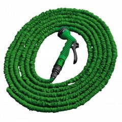 Išsitempianti sodo žarna su purkštuku Bradas Trick Hose 10m-30m, žalia kaina ir informacija | Laistymo įranga, purkštuvai | pigu.lt