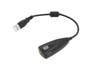 Кабель звуковой карты USB 7.1 цена и информация | Адаптеры, USB-разветвители | pigu.lt