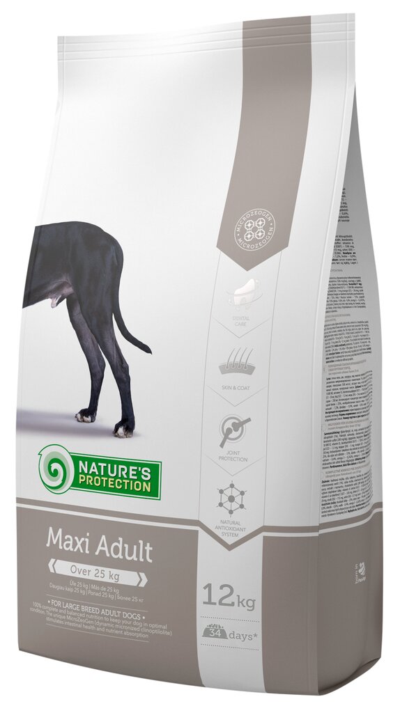 Nature's Protection Maxi Adult, 12 kg цена и информация | Sausas maistas šunims | pigu.lt