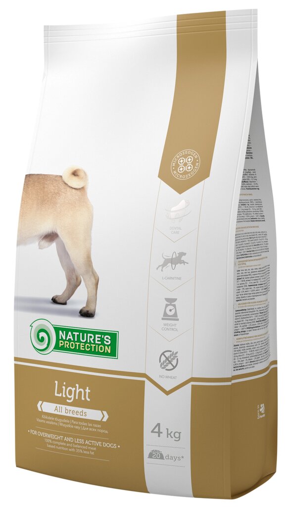 Nature's Protection Dog Light, 4 kg цена и информация | Sausas maistas šunims | pigu.lt