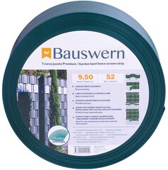 Tvoros juosta Bauswern premium, 52 x 0,095 m (700 g/m²) Žalia цена и информация | Заборы и принадлежности к ним | pigu.lt