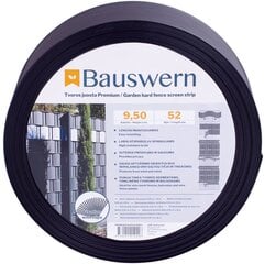 Tvoros juosta Bauswern premium, 52 x 0,095 m (700 g/m²) Pilka цена и информация | Заборы и принадлежности к ним | pigu.lt