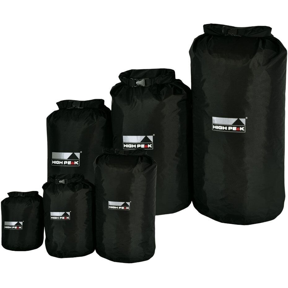 Buriavimo krepšys High Peak Drybag 1L, XXXS, juodas kaina ir informacija | Turistinės viryklės, dujų balionai | pigu.lt