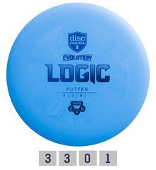 Дискгольф DISCMANIA Putter HARD EXO LOGIC Evolution Blue 3/3/0/1 цена и информация | Диск-гольф | pigu.lt