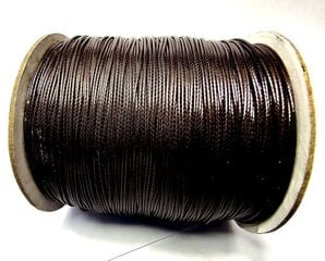 Vaškuota korėjietiška virvelė ~0,5 mm, tamsios kavos spalvos, 5 m kaina ir informacija | Papuošalų gamybai, vėrimui | pigu.lt