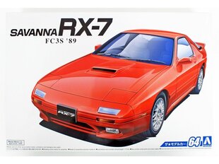 Plastikinis surenkamas modelis Aoshima - Mazda FC3S Savanna RX-7 '89, 1/24, 06365 kaina ir informacija | Konstruktoriai ir kaladėlės | pigu.lt