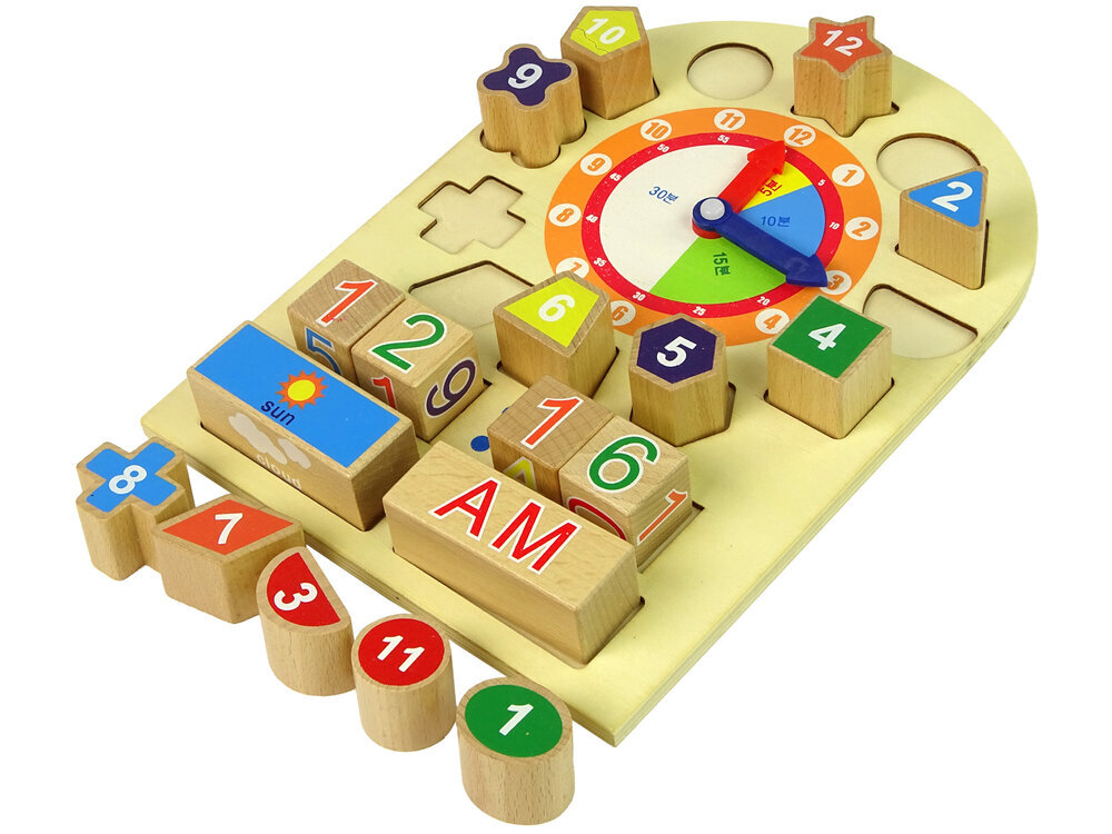 Mokomasis žaidimas vaikams Lean Toys Laikrodis цена и информация | Lavinamieji žaislai | pigu.lt