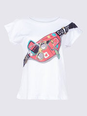 Moteriški marškinėliai YoClub PK-100, balti kaina ir informacija | Marškinėliai moterims | pigu.lt