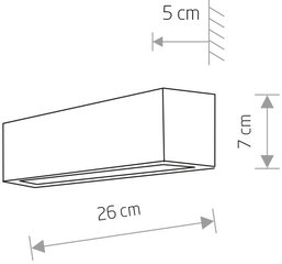 Настенный светильник Nowodvorski STRAIGHT WALL XS 7601 цена и информация | Настенные светильники | pigu.lt