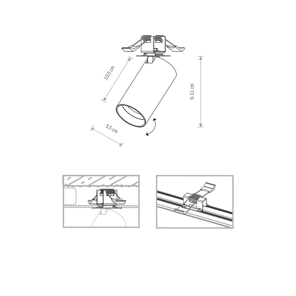 Lubinis šviestuvas Nowodvorski Mono SURFACE 7683 kaina ir informacija | Lubiniai šviestuvai | pigu.lt