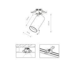 Lubinis šviestuvas Nowodvorski Mono SURFACE 7688 kaina ir informacija | Lubiniai šviestuvai | pigu.lt