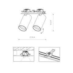 Lubinis šviestuvas Nowodvorski Mono Surface 7828 kaina ir informacija | Lubiniai šviestuvai | pigu.lt