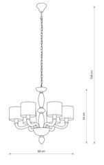 Подвесной светильник Nowodvorski Newport 8156, белый цвет цена и информация | Люстры | pigu.lt