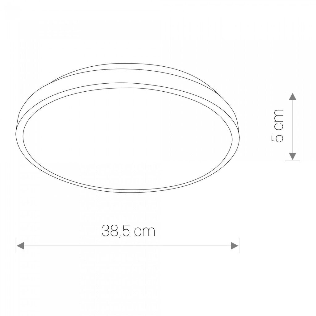LED šviestuvas Nowodvorski Agnes Round 8204, juodas kaina ir informacija | Lubiniai šviestuvai | pigu.lt