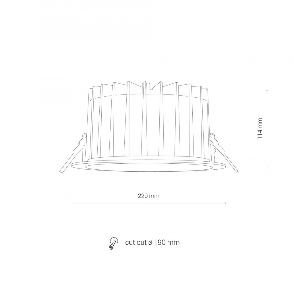 Įmontuojamas LED šviestuvas CL KEA 40W 3000K IP44 8768 Nowodvorski Lighting 5903139876896 kaina ir informacija | Įmontuojami šviestuvai, LED panelės | pigu.lt