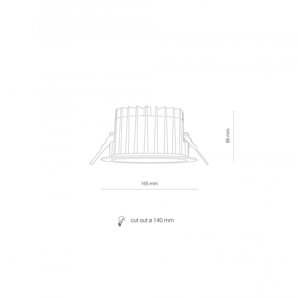 Įmontuojamas LED šviestuvas Nowodvorski CL KEACL KEA 30W 3000K IP44 8771 цена и информация | Įmontuojami šviestuvai, LED panelės | pigu.lt