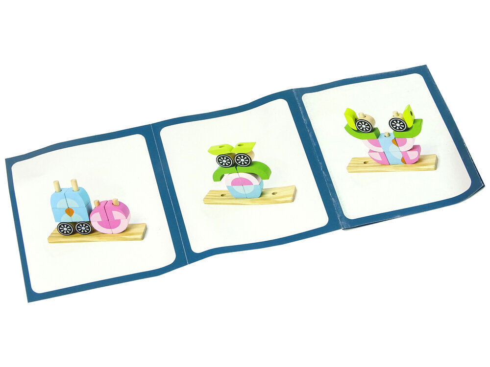Medinių kaladėlių rinkinys - 3D pelėda kaina ir informacija | Žaislai kūdikiams | pigu.lt