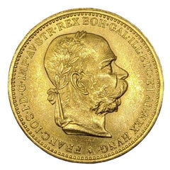 Auksinė moneta - Franz Joseph I 1892-1905m., Austrija-Vengrija цена и информация | Инвестиционное золото, серебро | pigu.lt
