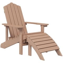 Sodo Adirondack kėdė su pakoja, ruda цена и информация | Садовые стулья, кресла, пуфы | pigu.lt