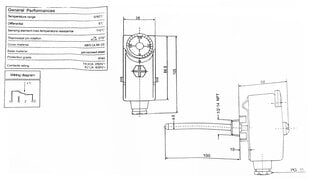 Termostatas įleidžiamas KLR-90GA цена и информация | Нагревательные коврики для пола и зеркал | pigu.lt