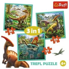 Dėlionė Nuostabus dinozaurų pasaulis 3in1 kaina ir informacija | Dėlionės (puzzle) | pigu.lt